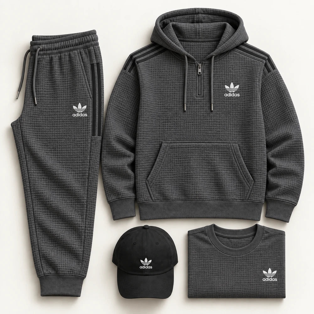 Mens Casual Waffle Knit Set