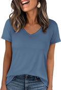 🌸Spring Sale 50% OFF👕Fashion Loose Solid Color Short Sleeve Top
